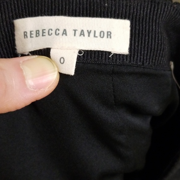 Rebecca Taylor Black Lace Skirt Size 0 - Picture 4 of 5